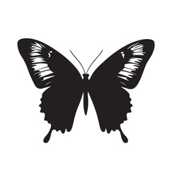 Elegant Butterfly Silhouette Icon Design for Nature and Beauty Concepts silhouette
