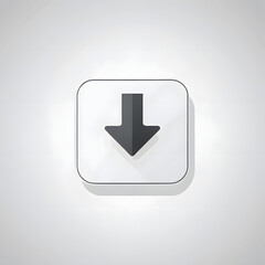 Minimalist download icon, flat design, isolated on white background, clean vector
