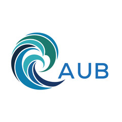 AUB Creative Wave Icon for Branding. AUB Letter logo.
