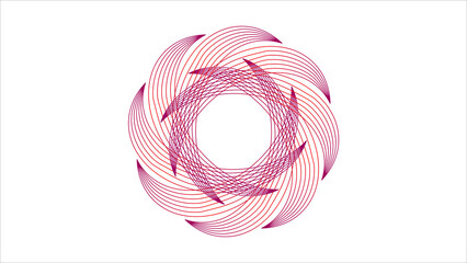 Abstract Flower Swirl art background in purple. Transparent background