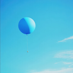 Obraz premium Blue Balloon Leading the Way