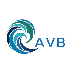 AVB Creative Wave Icon for Branding. AVB Letter logo.
