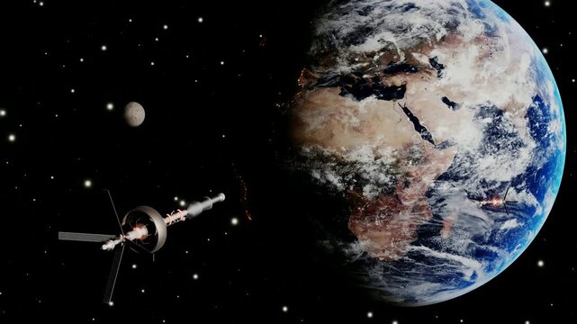 sputnik is orbiting the earth