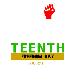 Juneteenth Raised Fist Freedom Day Transparent Background