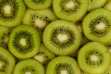 Kiwi fruit slices background