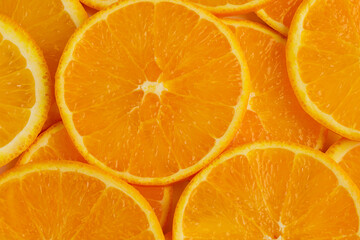 Orange fruit slices background