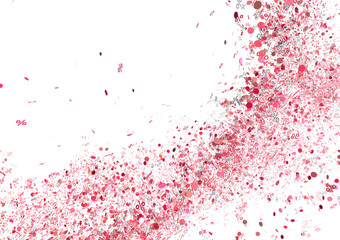 Pink Percentage Confetti Burst