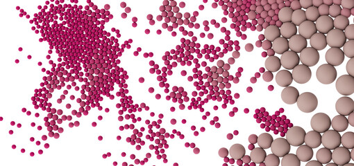Abstract background image of pink and beige spheres. Ideal for presentations or designs.