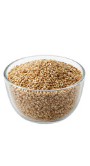 Isolated Transparent Bowl of Grains on a Dark Background Photo