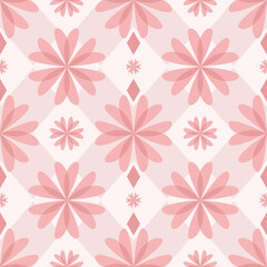seamless pattern with pink flowers, fabric, paper, wrapping and decorations.