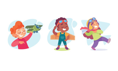 Creative Kids are Engaged in Imagining Flight Experiences and Adventure Journeys