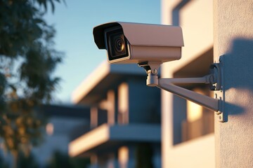 Modern Security Camera Watching Over Property