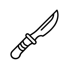Obraz premium Carving knife icon, line art style, for DIY websites