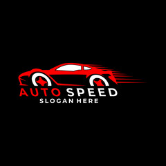 Fast car logo design icon vector template. Car speed logo design icon
