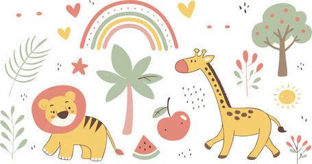 cute hand drawn doodle vector set,a seamless vector doodle illustration in black and white. love, Natural , firework, cloud, weather, rainbow, snow, heart and creative design vector collection.