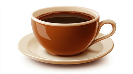 Obraz premium coffee cup against a white backdrop 
