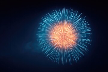 Fototapeta premium colorful fireworks burst against clear night sky symbolizing usa independence day with sense of wonder and celebration