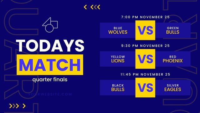 Sports Match Finals Overview Template