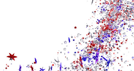 Celebrate Independence Day with this festive background image featuring a burst of red, white, and blue stars.