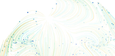 Abstract background with flowing lines and scattered dots. Perfect for tech, science, or design projects.