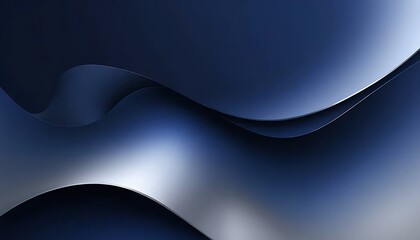 Abstract blue and silver waves create a calming, modern background in elegant, fluid motion.