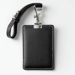 Badge holder isolated on white --chaos 20