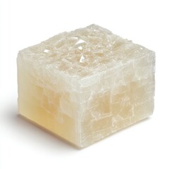 Bar of soap isolated on white --chaos 10