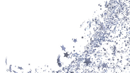 Sparkling silver stars on white. Perfect for holidays, celebrations, or magical designs.