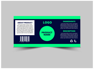 Bottle Label Product Brand Name Template Design Packaging Vector Illustration