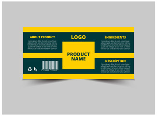 Bottle Label Juice Product Brand Name Template Design Packaging Vector Illustration