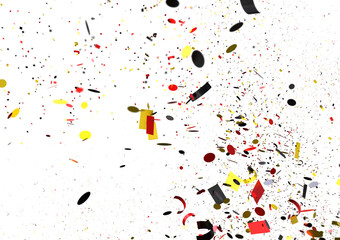 Red Gold Black Confetti Burst Celebration