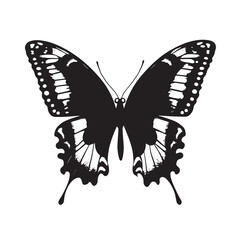 Fototapeta premium Elegant Butterfly Silhouette Icon Clipart Image