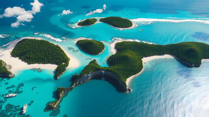 aerial view of a tropical island in thailand
