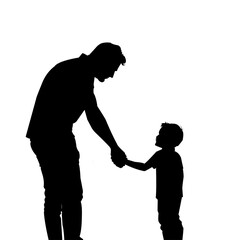 Father and son Silhouette 