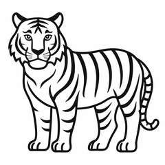 tiger cartoon isolated on white