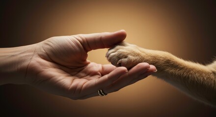 A tender moment of human and canine connection pure unconditional love a paw in a hand friendship goals