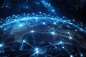 Global wireless network and internet connection concept