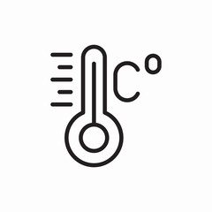 celsius thermometer temperature icon vector sign