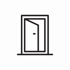 entrance door frame icon vector sign