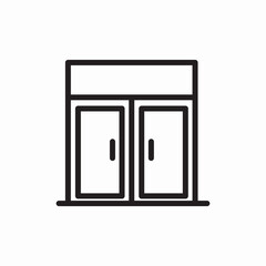 glass window frame icon vector sign