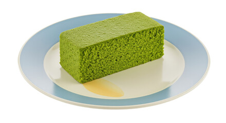 Isolated Green Tea Cake