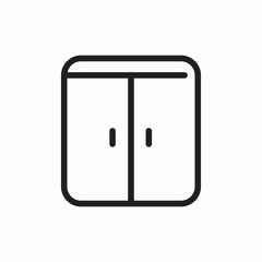 wardrobe closet doors icon vector sign