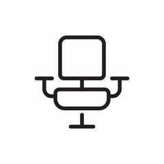 barber salon chair icon vector sign