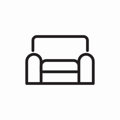 sofa home furniture icon vector sign