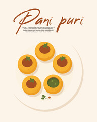 testy delicious pani puri illustration social media post