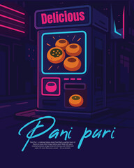 testy delicious pani puri illustration social media post