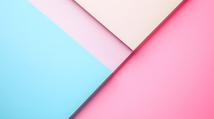 Fototapeta premium Pink and white paper background with a blank note, perfect for a love letter or office reminder