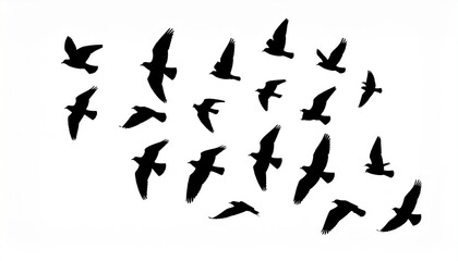 vector silhouettes of dancing people