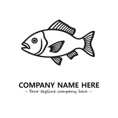 Fish logo company design vector illustration