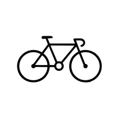 Fototapeta premium Simple line drawing of a bicycle icon